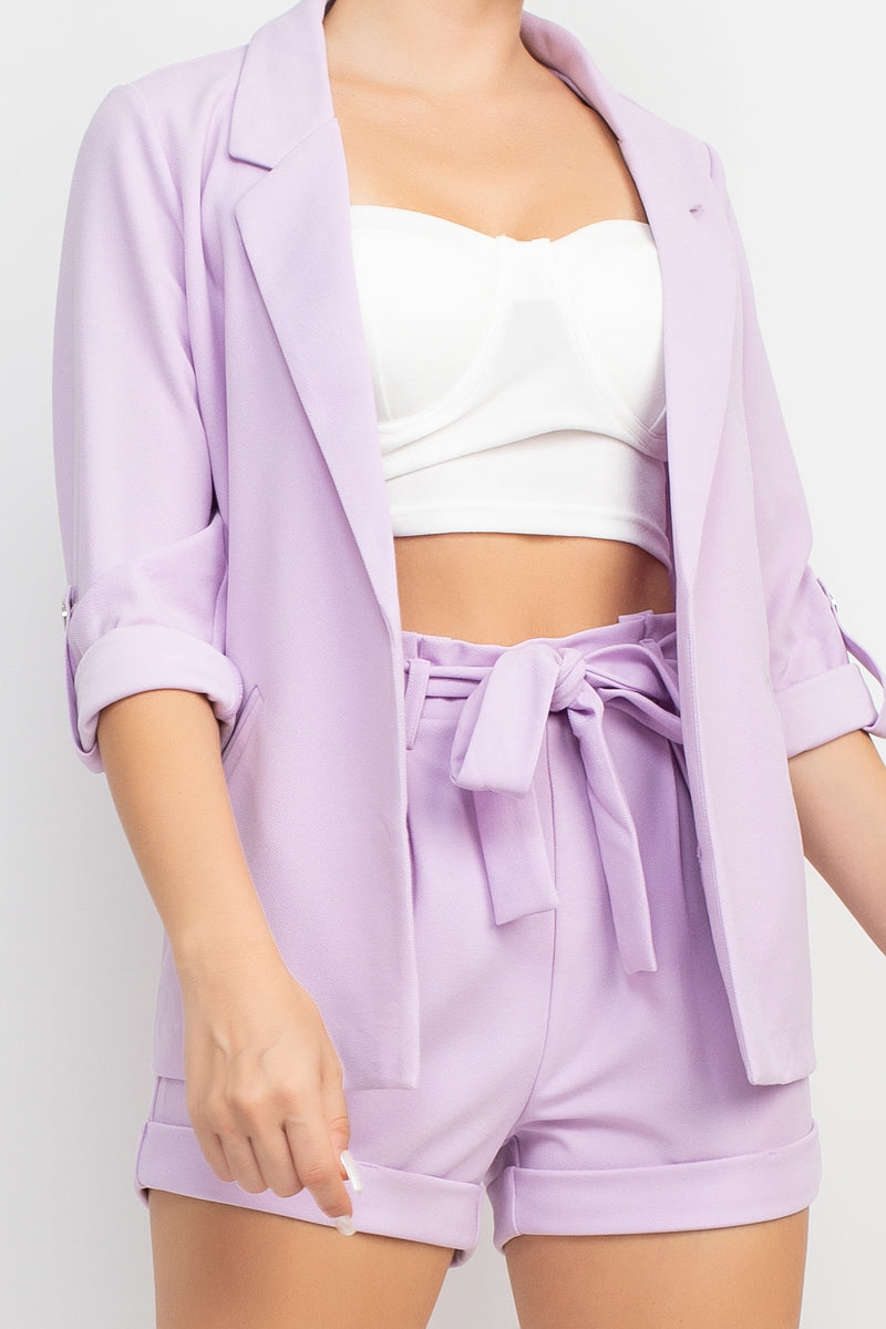 Roll-up Quarter Sleeve Jacket