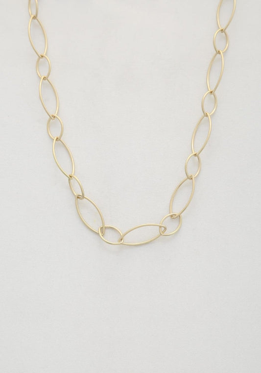 Oval Link Metal Necklace